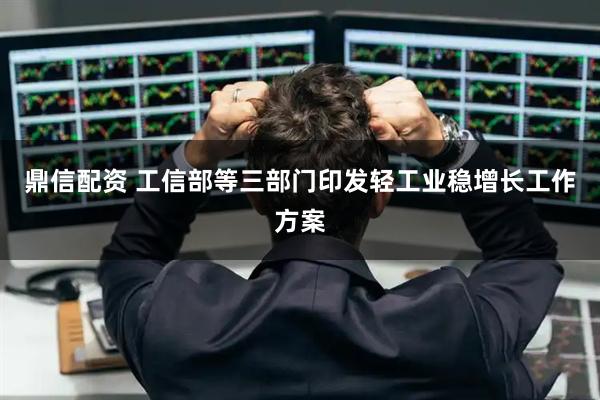 鼎信配资 工信部等三部门印发轻工业稳增长工作方案